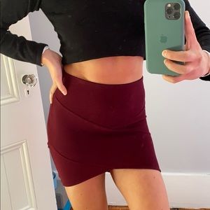 Maroon Pencil Skirt
